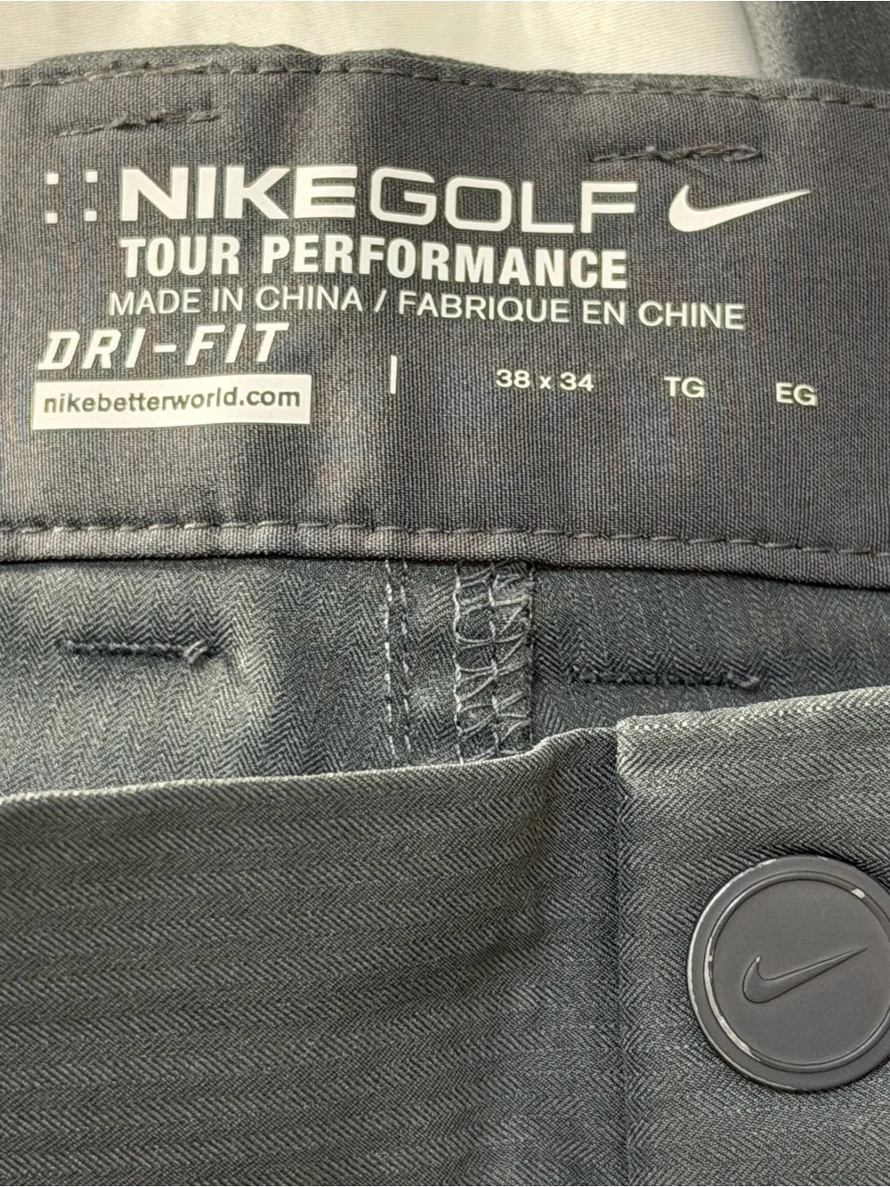 Nike Gray Golf Performance Pants - Picture 5 of 7
